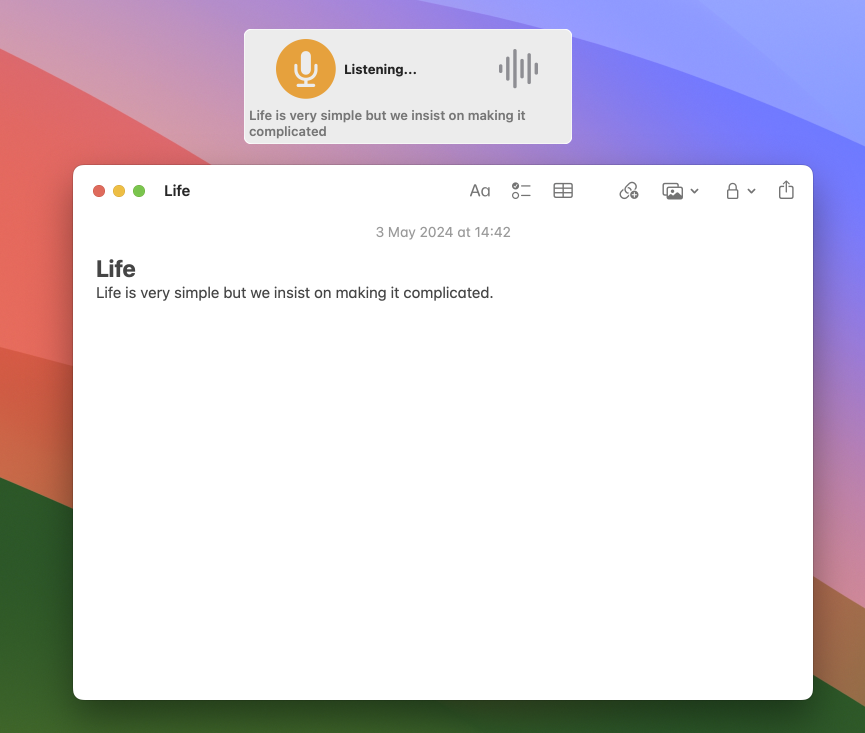 VoiceTyping Screenshot